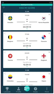 KMS World Cup 2018 - Predict scores w/ friends android App screenshot 3